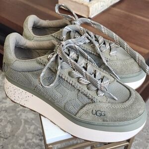 UGG Olive Green Platform Sneakers